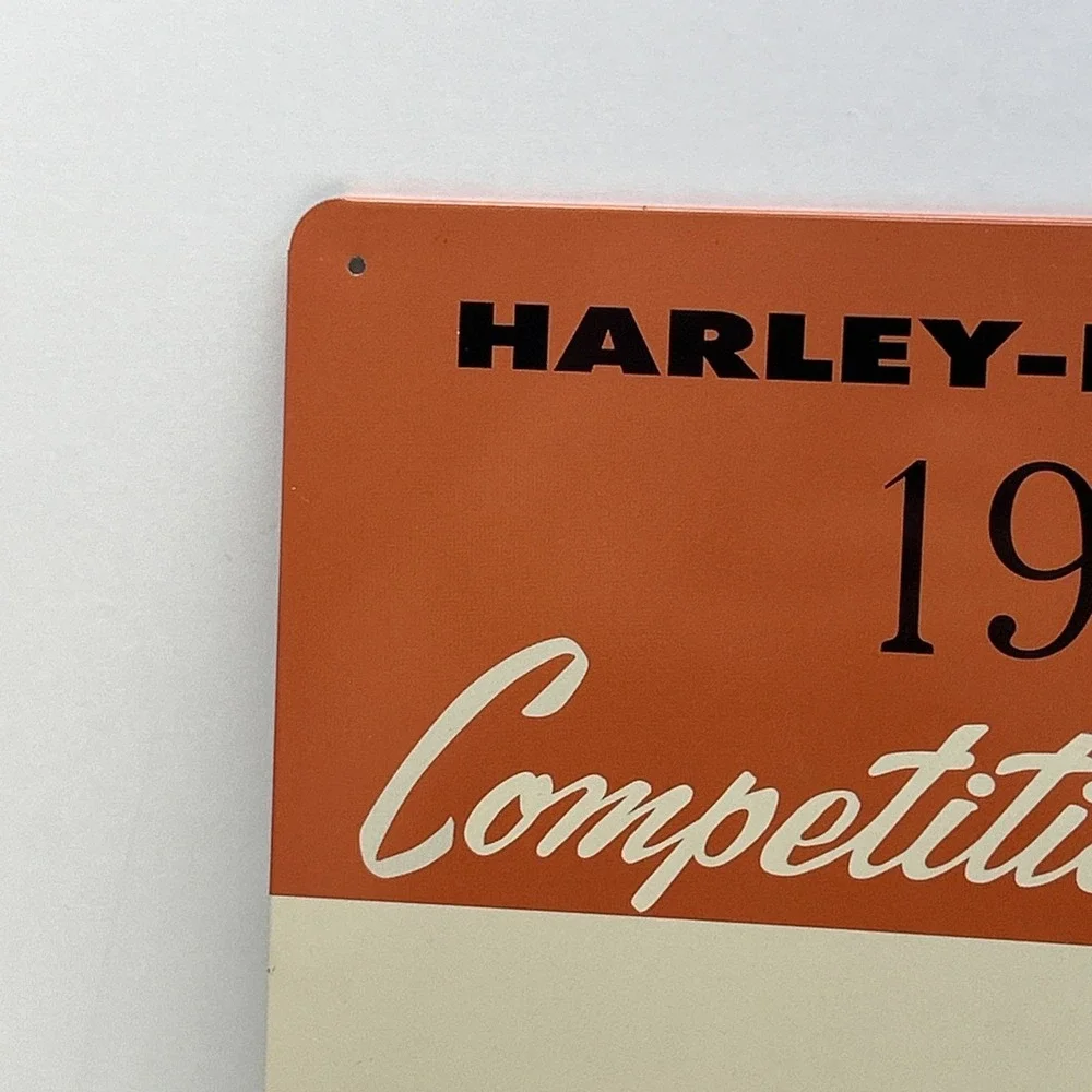 Vintage‎ Harley Davidson 1957 Competition Models #1 Motorcycle Metal Tin Sign